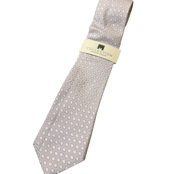 Michael Strahan Collection 100% Silk Purple Geometric Mens Tie 3.25" x 58" NWT - Picture 1 of 5